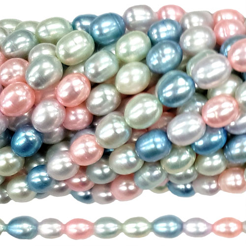 FRESHWATER PEARL RICE 6-6.5MM MULTI COLOR